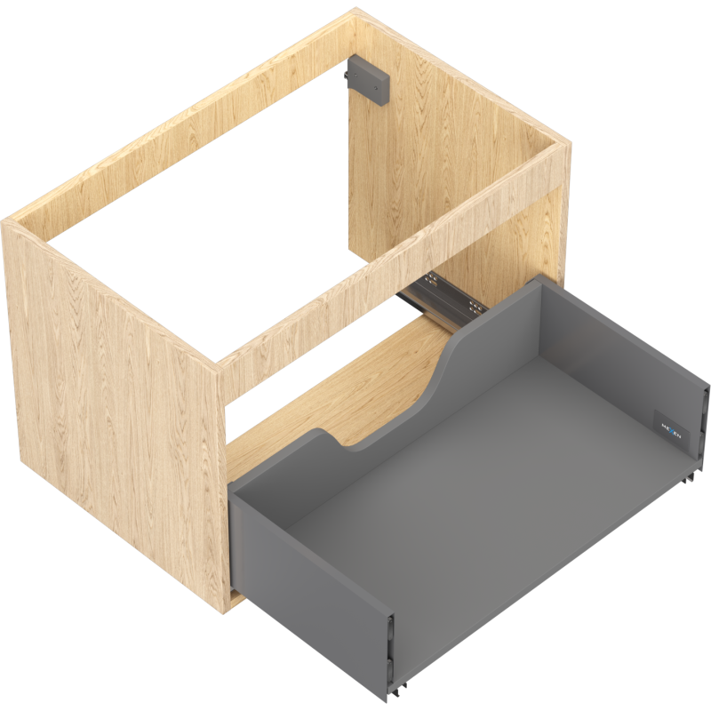 Mexen Box-A struttura del mobile da bagno 70 cm, 1 cassetto, rovere - 91AX0-0700-470-1-81
