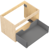 Mexen Box-A cuerpo de mueble bajo lavabo 70 cm, 1 cajón, roble - 91AX0-0700-470-1-81