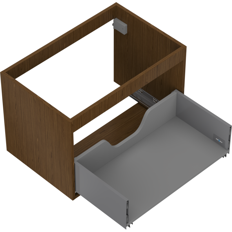 Mexen Box-A corps de meuble sous-lavabo 70 cm, 1 tiroir, noyer - 91AX0-0700-470-1-86