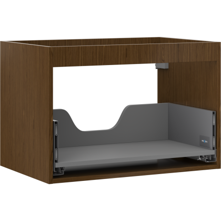 Mexen Box-A cuerpo de armario bajo lavabo 70 cm, 1 cajón, nogal - 91AX0-0700-470-1-86