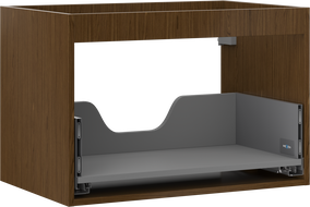Mexen Box-A corpus wastafelonderkast 70 cm, 1 lade, walnoot - 91AX0-0700-470-1-86