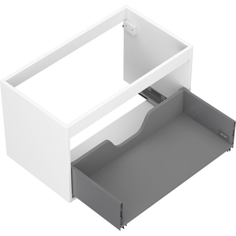 Mexen Box-A corpo de armário de lavatório 80 cm, 1 gaveta, branco mate - 91AX0-0800-470-1-01