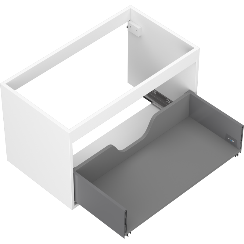 Mexen Box-A Korpus des Waschtischunterschranks 80 cm, 1 Schublade, Weiß Matt - 91AX0-0800-470-1-01