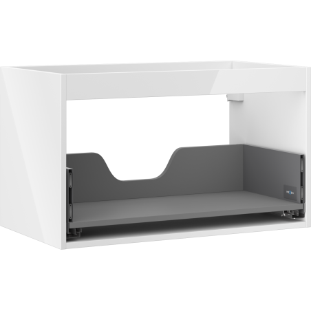 Mexen Box-A Korpus für Waschbeckenunterschrank 80 cm, 1 Schublade, Weiß Hochglanz - 91AX0-0800-470-1-00
