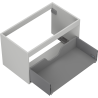 Mexen Box-A corps d'armoire sous-lavabo 80 cm, 1 tiroir, gris mat - 91AX0-0800-470-1-62