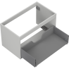 Mexen Box-A kastlichaam voor wastafel 80 cm, 1 lade, grijs mat - 91AX0-0800-470-1-62