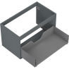 Mexen Box-A Korpus des Waschtischunterschranks 80 cm, 1 Schublade, mattes Graphit - 91AX0-0800-470-1-66