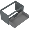 Mexen Box-A valamualuse kapi korpus 80 cm, 1 sahtel, matt grafiit - 91AX0-0800-470-1-66