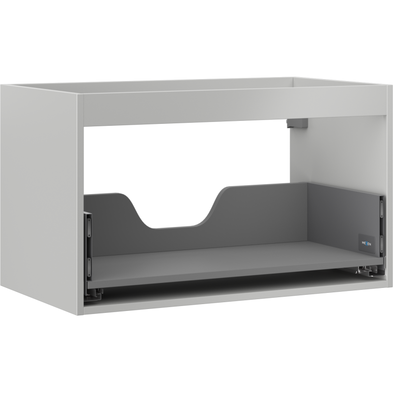 Mexen Box-A kastlichaam voor wastafel 80 cm, 1 lade, grijs mat - 91AX0-0800-470-1-62