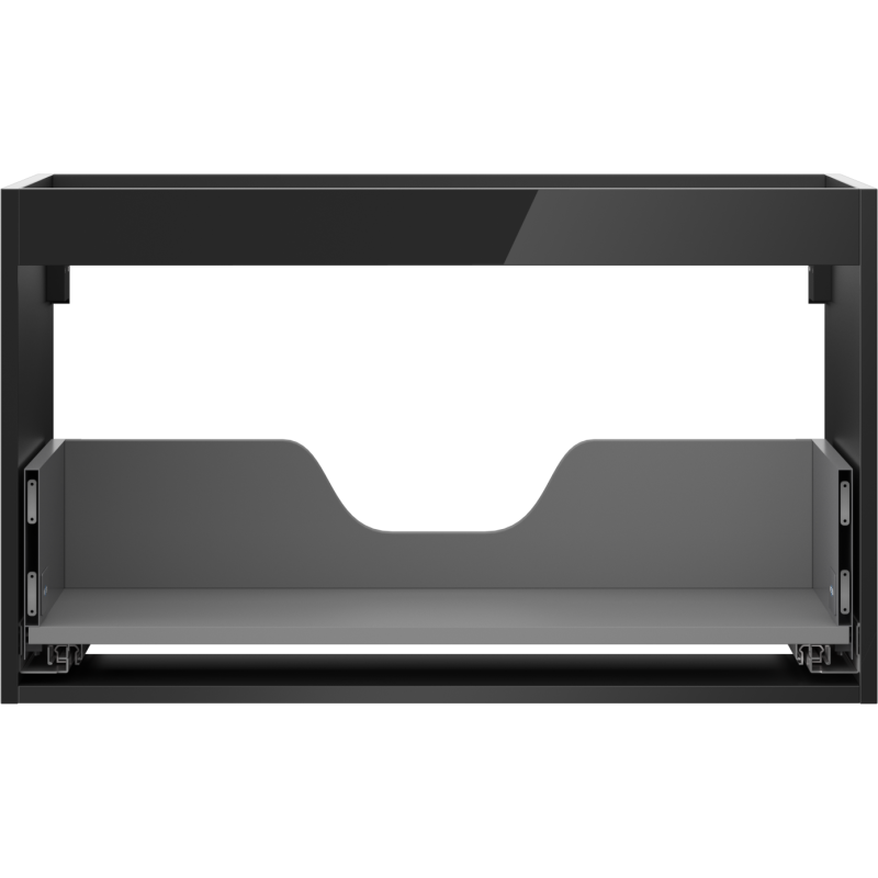 Mexen Box-A vanity unit body 80 cm, 1 drawer, black gloss - 91AX0-0800-470-1-70