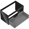 Mexen Box-A vanity unit body 80 cm, 1 drawer, black gloss - 91AX0-0800-470-1-70