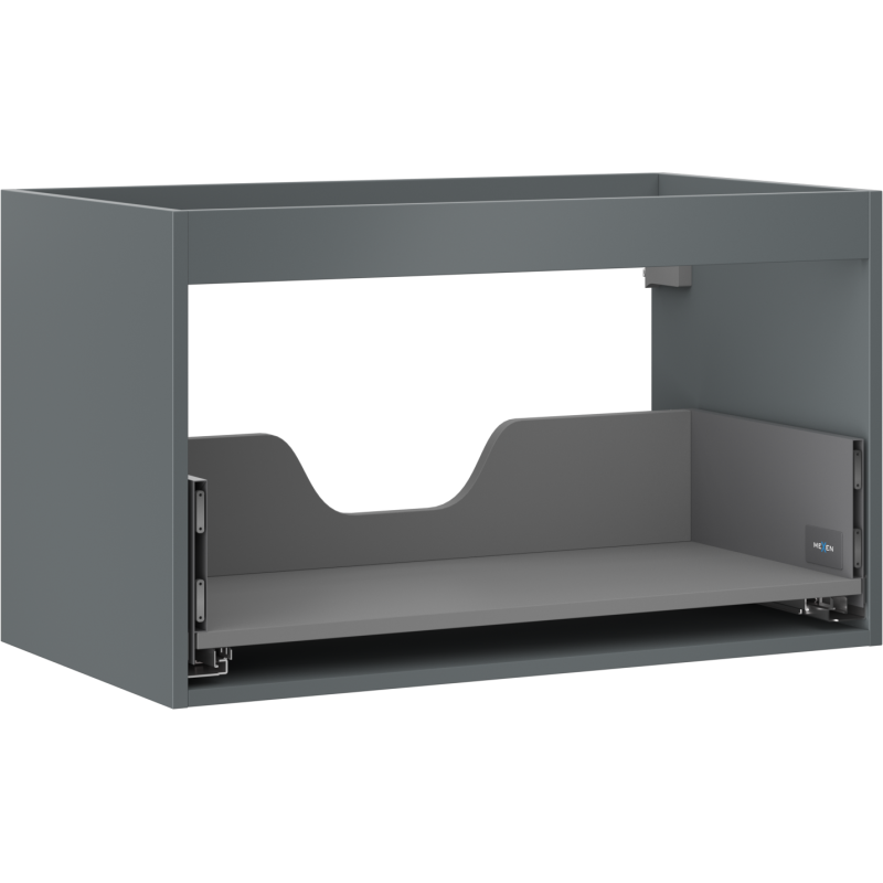 Mexen Box-A gabinete del lavabo de 80 cm, 1 cajón, grafito mate - 91AX0-0800-470-1-66