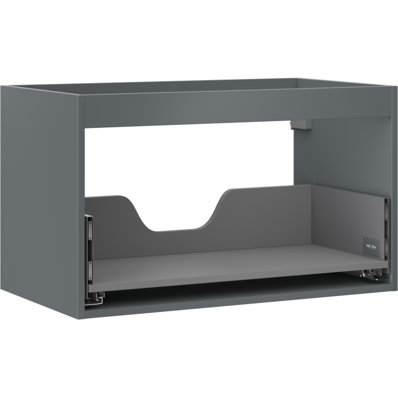 Mexen Box-A Korpus des Waschtischunterschranks 80 cm, 1 Schublade, mattes Graphit - 91AX0-0800-470-1-66