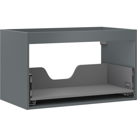 Mexen Box-A Korpus des Waschtischunterschranks 80 cm, 1 Schublade, mattes Graphit - 91AX0-0800-470-1-66
