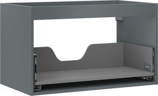 Mexen Box-A ogrodje omarice za umivalnik 80 cm, 1 predal, mat grafit - 91AX0-0800-470-1-66