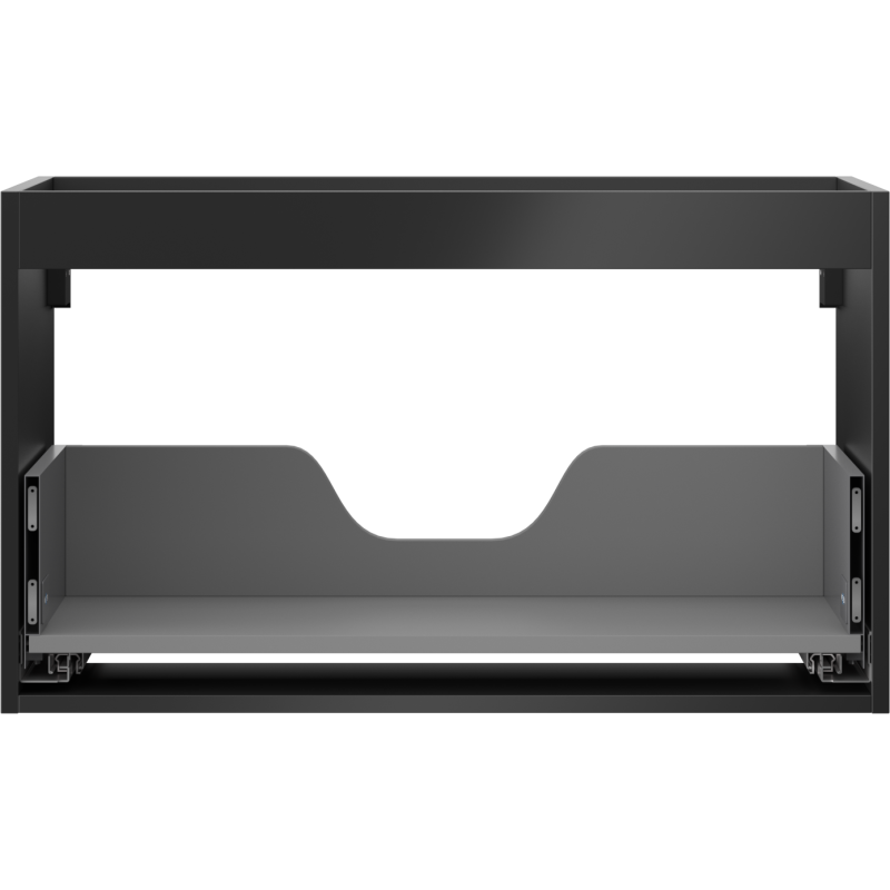 Mexen Box-A 80 cm Vanity Cabinet Body, 1 Drawer, Black Matte - 91AX0-0800-470-1-71