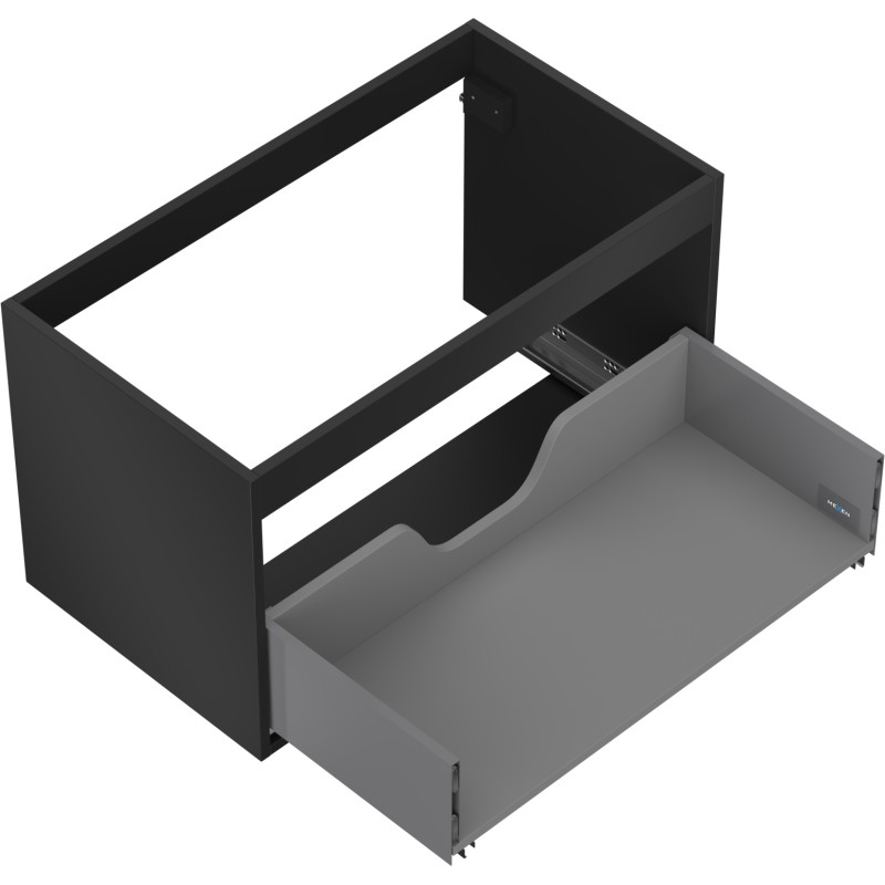 Mexen Box-A valamualuse kapi korpus 80 cm, 1 sahtel, must matt - 91AX0-0800-470-1-71