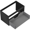 Mexen Box-A valamualuse kapi korpus 80 cm, 1 sahtel, must matt - 91AX0-0800-470-1-71