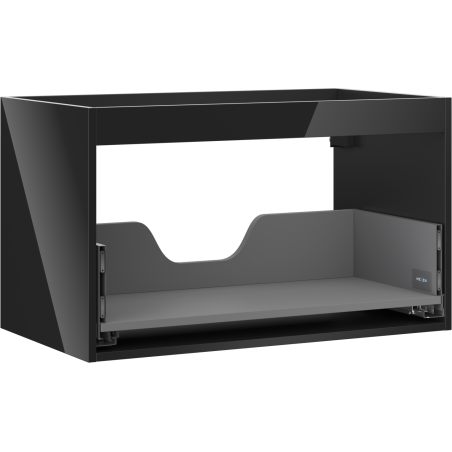 Mexen Box-A Unterschrank-Korpus 80 cm, 1 Schublade, Schwarz Hochglanz - 91AX0-0800-470-1-70