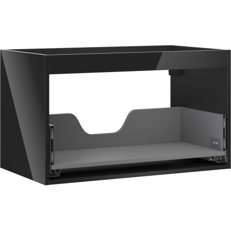 Mexen Box-A vanity unit body 80 cm, 1 drawer, black gloss - 91AX0-0800-470-1-70