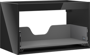 Mexen Box-A Korpus vum Ëmwandsschaf 80 cm, 1 Schublade, schwaarz Glanz - 91AX0-0800-470-1-70