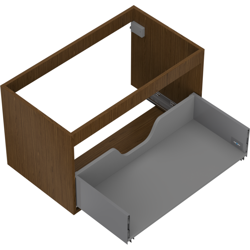 Mexen Box-A omara za pod umivalnik 80 cm, 1 predal, oreh - 91AX0-0800-470-1-86