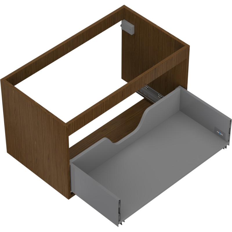 Mexen Box-A ormar za kupaonski umivaonik 80 cm, 1 ladica, orah - 91AX0-0800-470-1-86