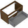 Mexen Box-A corpo del mobile lavabo da 80 cm, 1 cassetto, noce - 91AX0-0800-470-1-86