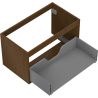 Mexen Box-A corps de meuble sous-vasque 80 cm, 1 tiroir, noyer - 91AX0-0800-470-1-86