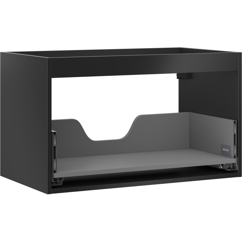 Mexen Box-A corps de meuble sous-lavabo 80 cm, 1 tiroir, noir mat - 91AX0-0800-470-1-71