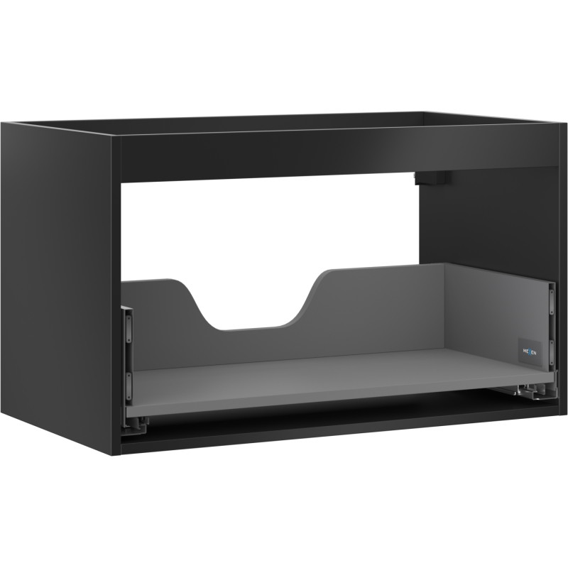 Mexen Box-A valamualuse kapi korpus 80 cm, 1 sahtel, must matt - 91AX0-0800-470-1-71