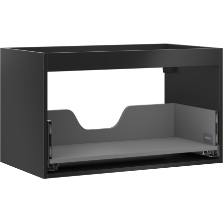 Mexen Box-A corps de meuble sous-lavabo 80 cm, 1 tiroir, noir mat - 91AX0-0800-470-1-71