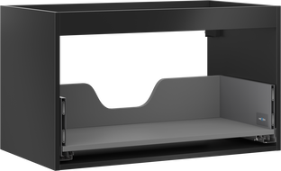 Mexen Box-A valamualuse kapi korpus 80 cm, 1 sahtel, must matt - 91AX0-0800-470-1-71
