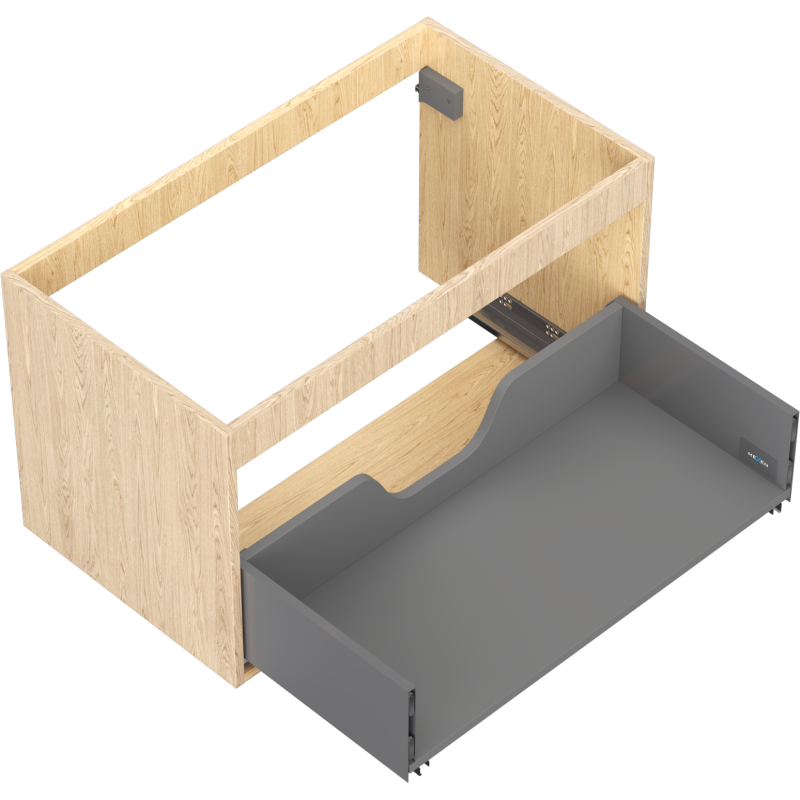 Mexen Box-A kastlichaam voor wastafel 80 cm, 1 lade, eik - 91AX0-0800-470-1-81