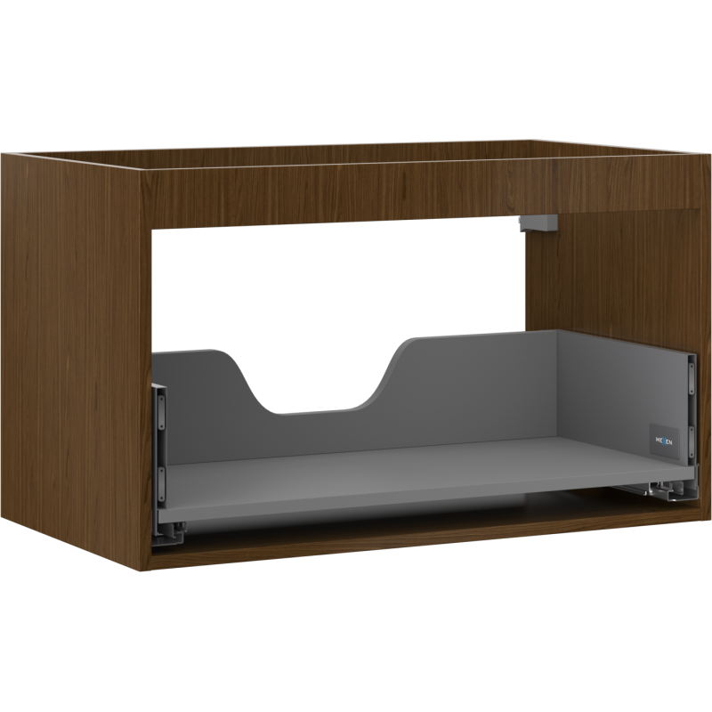 Mexen Box-A corpo del mobile lavabo da 80 cm, 1 cassetto, noce - 91AX0-0800-470-1-86