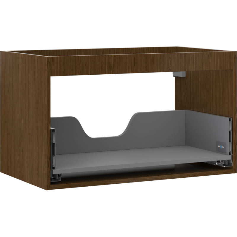 Mexen Box-A corps de meuble sous-vasque 80 cm, 1 tiroir, noyer - 91AX0-0800-470-1-86