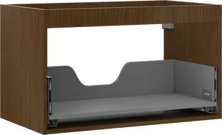 Mexen Box-A σώμα ντουλαπιού νιπτήρα 80 cm, 1 συρτάρι, καρυδιά - 91AX0-0800-470-1-86