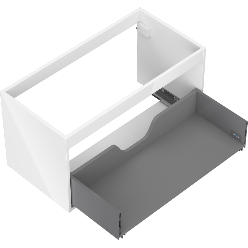 Mexen Box-A korpus szafki podumywalkowej 90 cm, 1 szuflada, biały połysk - 91AX0-0900-470-1-00