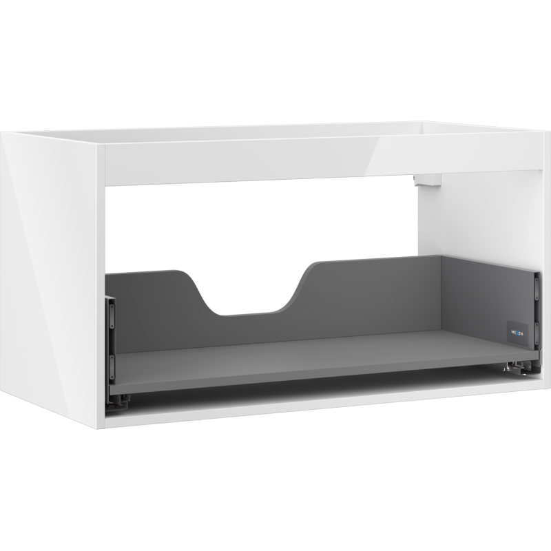 Mexen Box-A korpus szafki podumywalkowej 90 cm, 1 szuflada, biały połysk - 91AX0-0900-470-1-00
