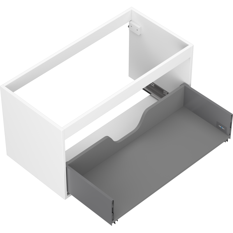 Mexen Box-A corpo do armário de lavatório 90 cm, 1 gaveta, branco mate - 91AX0-0900-470-1-01