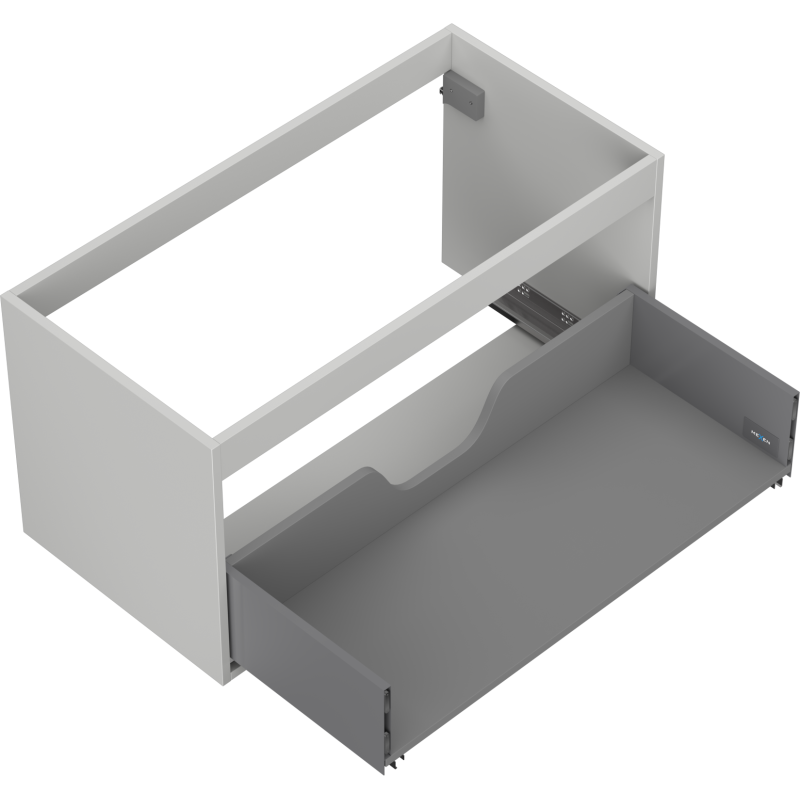 Mexen Box-A corpo del mobile sottolavabo 90 cm, 1 cassetto, grigio opaco - 91AX0-0900-470-1-62