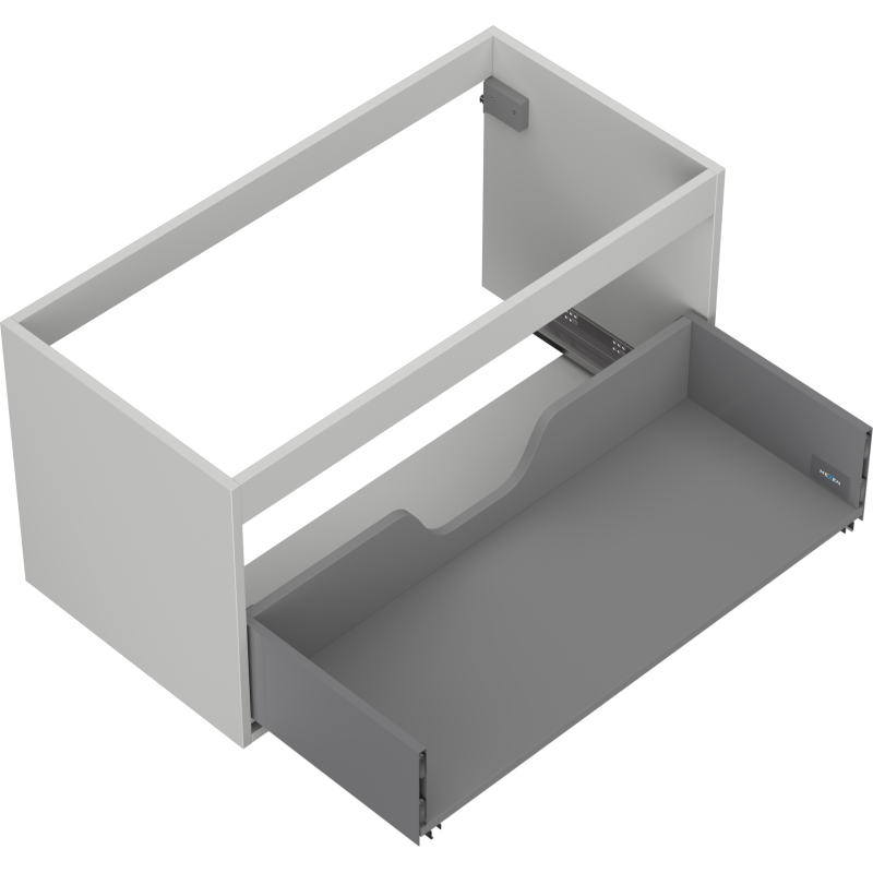 Mexen Box-A corpo do armário sob o lavatório de 90 cm, 1 gaveta, cinza mate - 91AX0-0900-470-1-62