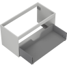 Mexen Box-A wastafelonderkast corpus 90 cm, 1 lade, grijs mat - 91AX0-0900-470-1-62