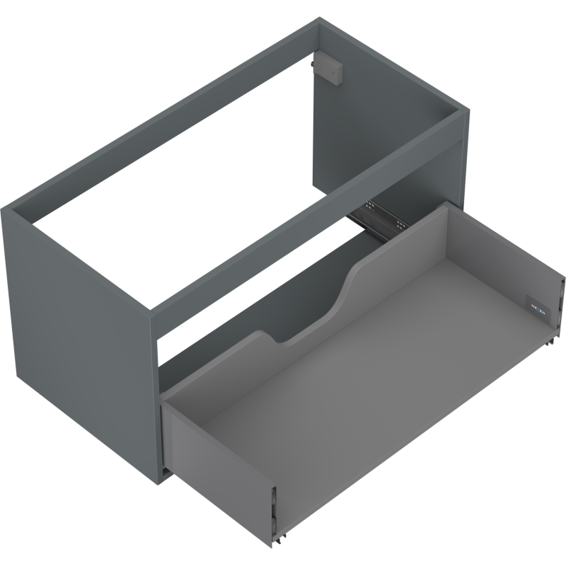 Mexen Box-A vanity unit cabinet body 90 cm, 1 drawer, matte graphite - 91AX0-0900-470-1-66