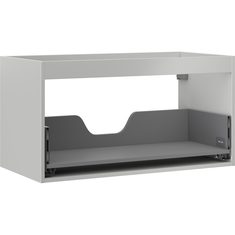 Mexen Box-A Korpus des Waschbeckenschranks 90 cm, 1 Schublade, Grau matt - 91AX0-0900-470-1-62