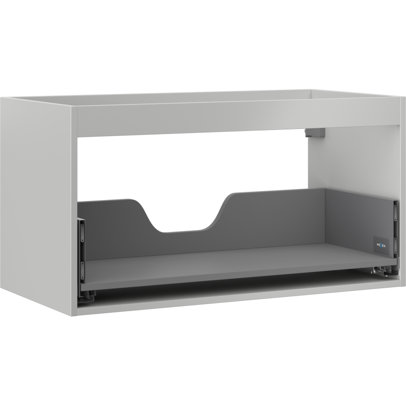Mexen Box-A wastafelonderkast corpus 90 cm, 1 lade, grijs mat - 91AX0-0900-470-1-62