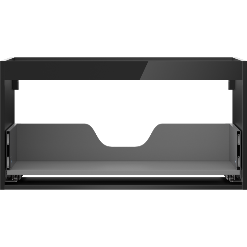 Mexen Box-A cuerpo del gabinete bajo lavabo 90 cm, 1 cajón, negro brillante - 91AX0-0900-470-1-70