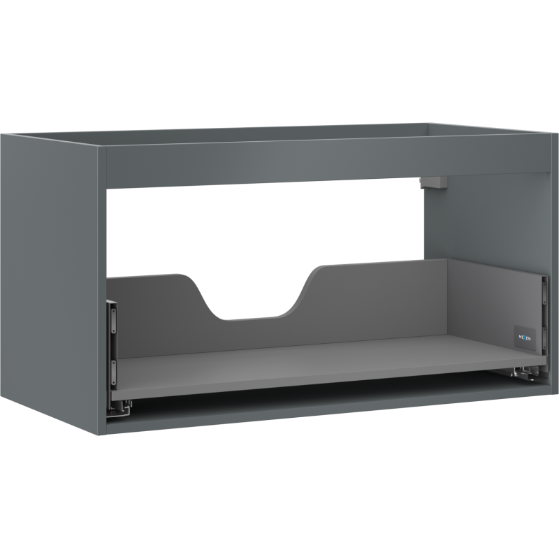 Mexen Box-A Korpus Waschtischunterschrank 90 cm, 1 Schublade, Graphit matt - 91AX0-0900-470-1-66