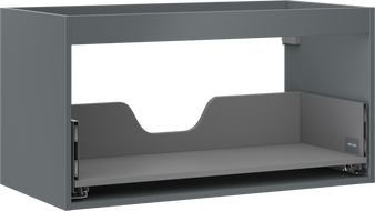 Mexen Box-A cuerpo del mueble bajo lavabo 90 cm, 1 cajón, grafito mate - 91AX0-0900-470-1-66