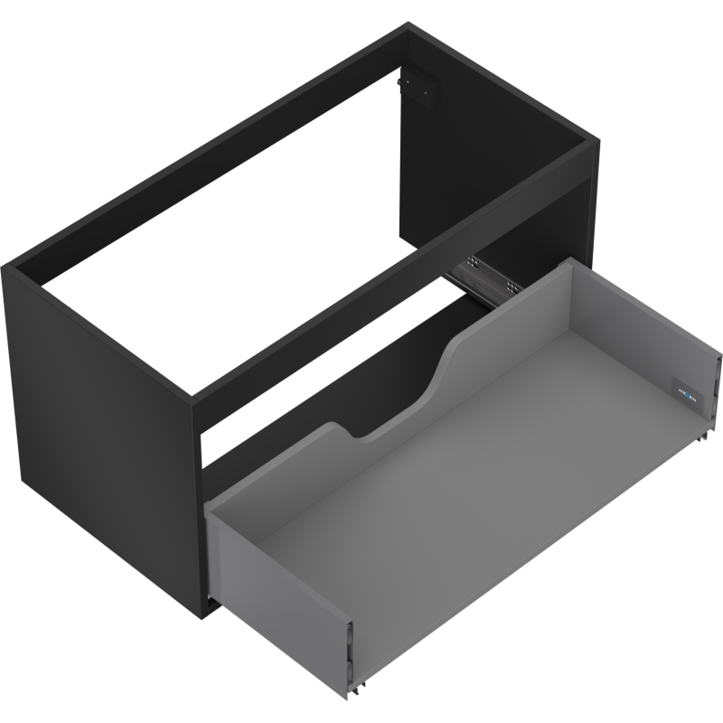 Mexen Box-A korpus szafki podumywalkowej 90 cm, 1 szuflada, czarny mat - 91AX0-0900-470-1-71